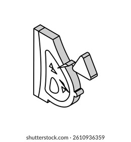 lump in chest isometric icon vector. lump in chest sign. isolated symbol illustration