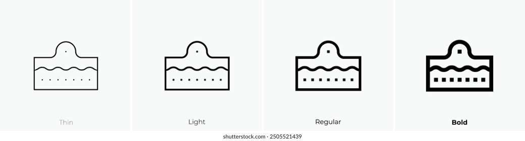 lump icon. Thin, Light Regular And Bold style design isolated on white background