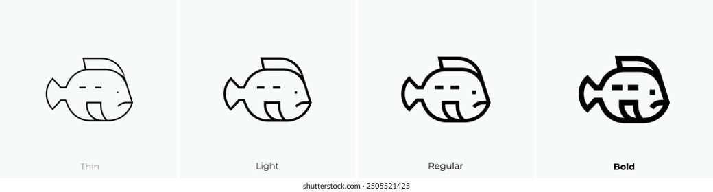 lumpfish icon. Thin, Light Regular And Bold style design isolated on white background