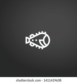 Lumpfish vector icon. Lumpfish concept stroke symbol design. Thin graphic elements vector illustration, outline pattern for your web site design, logo, UI. EPS 10.