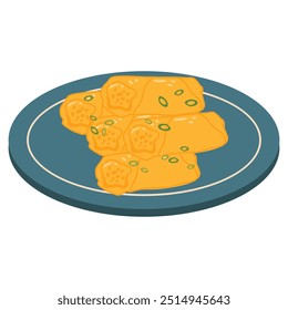 Lumpiang Sariwa Filipino Food illustration