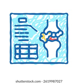 análise de nódulos e pesquisa de ícone de doodle esboço vetor. análise de nódulos e pesquisa de sinal. ilustração de símbolo isolado