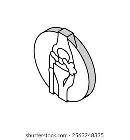 lumps around joints isometric icon vector. lumps around joints sign. isolated symbol illustration