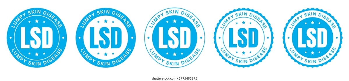 Lumpy Skin Disease LSD Badge Collection Veterinary Health Awareness Seal Vector Design Set