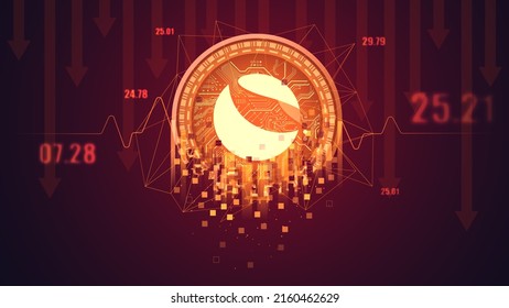 Luna coin decay represent the Downtrend of the Luna coin concept 