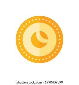 Luna, Coin Flat Icon Logo Illustration Vector Isolated. Bitcoin, Cryptocurrency, and Mining Icon-Set. Suitable for Web Design, Logo, App, and Upscale Your Business.