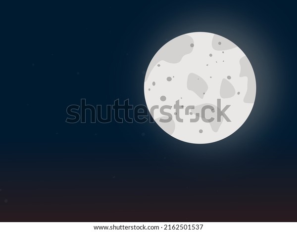 Luna\
en la noche con reflejos de luz, pequeños\
destellos