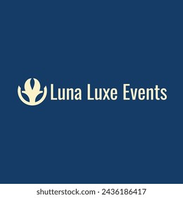 Luna Luxe Events Logo design Vector