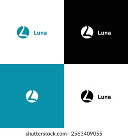 Luna Minimalist Moon-Inspired Logo Design with Modern and Elegant Concept

