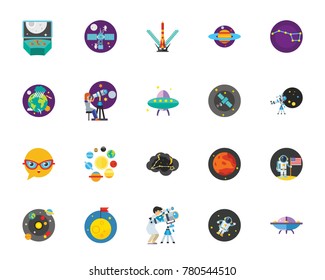Luna park icon set