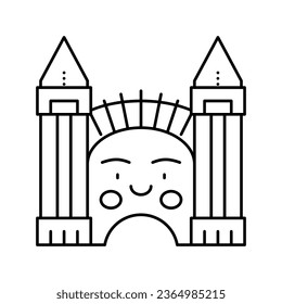 luna park line icon vector. luna park sign. isolated contour symbol black illustration