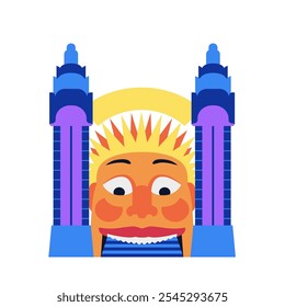 Luna park - modern flat design style single isolated image