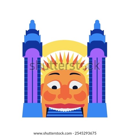 Luna park - modern flat design style single isolated image