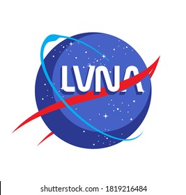 Luna space illustration with nerd reference