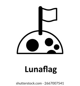 Lunaflag Vector icon which can easily modify or edit

