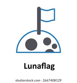 Icono de Vector Lunaflag que puede modificarse o editarse fácilmente
