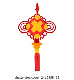 lunar chinese lucky knot cartoon. cloud year, flower traditional, korea lantern lunar chinese lucky knot sign. isolated symbol vector illustration