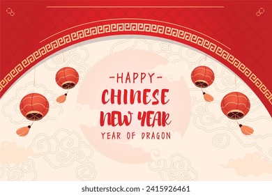 Lunar Chinese New year Banner Decoration Background element