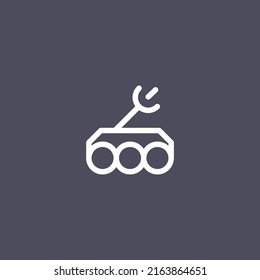 Lunar cruiser astronomy aerospace galaxy flat minimalis icon