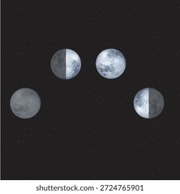 astronomia do ciclo lunar lua fases da lua