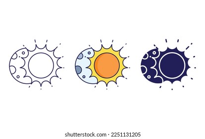 Lunar Eclipse icon vector illustration