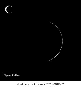 Diseño del vector eclipse lunar - Edición vectorial