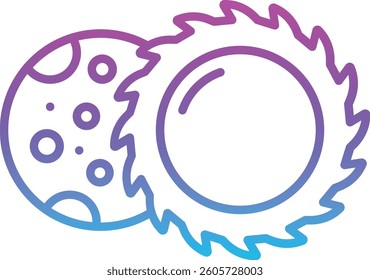 Lunar Eclipse vector icon. Can be used for printing, mobile and web applications.