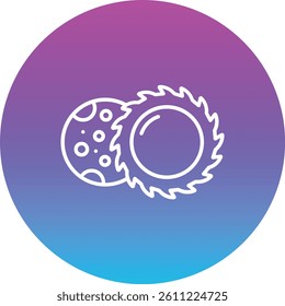 Lunar Eclipse vector icon. Can be used for printing, mobile and web applications.