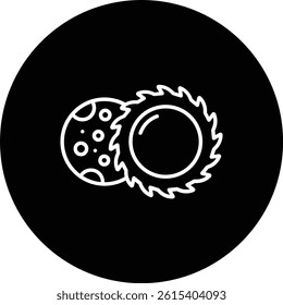 Lunar Eclipse vector icon. Can be used for printing, mobile and web applications.