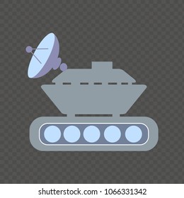 Lunar exploration car. Vector.