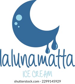 Lunar Ice Cream Logo Vector EPS File
