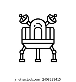 Icono de lander lunar en vector. Ilustración