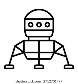 Lunar landing module or spaceship icon