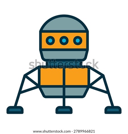 Lunar landing module or spaceship icon