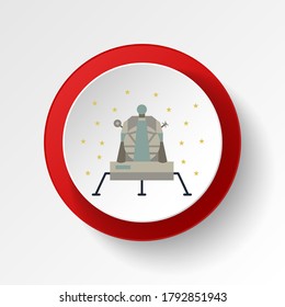 Lunar module colored button icon. Element of space illustration. Signs and symbols icon can be used for web, logo, mobile app, UI, UX