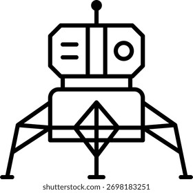 Lunar Module Icon: Space Exploration Vector
