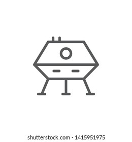 Lunar Module Icon - Vector. Spage Concept Vector Illustration.