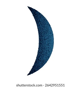 Lunar moon phases with crescent, full, and half shapes, abstract night sky design, waning eclipse line art for calendar or logo. Flat vector illustration isolated on white background.