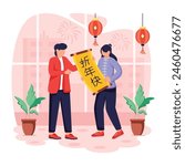 Lunar New Year Flat Illustrations