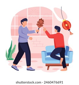 Lunar New Year Flat Illustrations