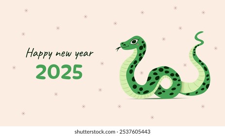 Lunar New Year greeting card design celebrating the Year of the Snake for Chinese New Year celebrations, holiday cards, posters, and decorations. Cultural Symbolism