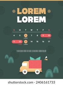 Lunar New Year Holiday Delivery Guide Template