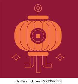 lunar new year lampion vector illustration 
