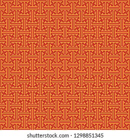 Lunar New Year Seamless Pattern - Red and gold pattern design for Lunar or Chinese New Year