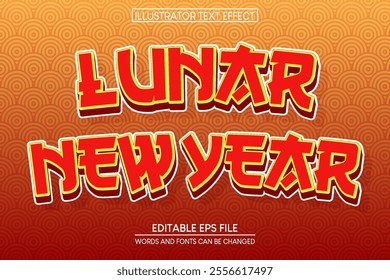 lunar new year. text effect