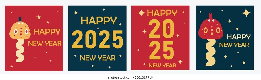 Lunar new year vertical background, banner, social media story template. Chinese New Year 2025 