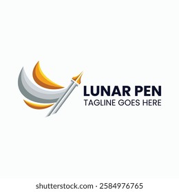 Lunar Pen Gradient Colorful Logo