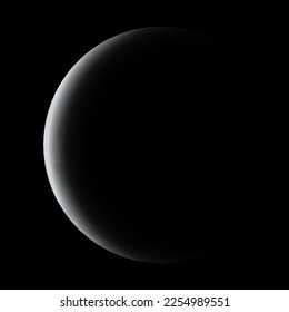 Icono de fase lunar. Etapa del ciclo del eclipse lunar. Luna de fondo negro. Celestial redondeado. Ilustración vectorial dibujada por mano