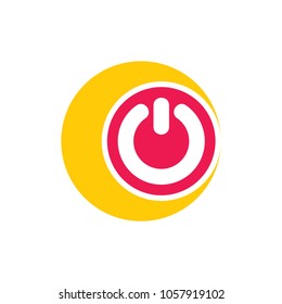 lunar power button symbol logo