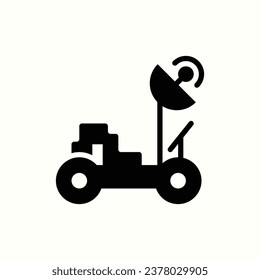 lunar rover black icon, isolated icon in light background, perfect for website, blog, logo, graphic design, social media, UI, mobile app